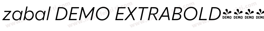 zabal DEMO EXTRABOLD字体转换